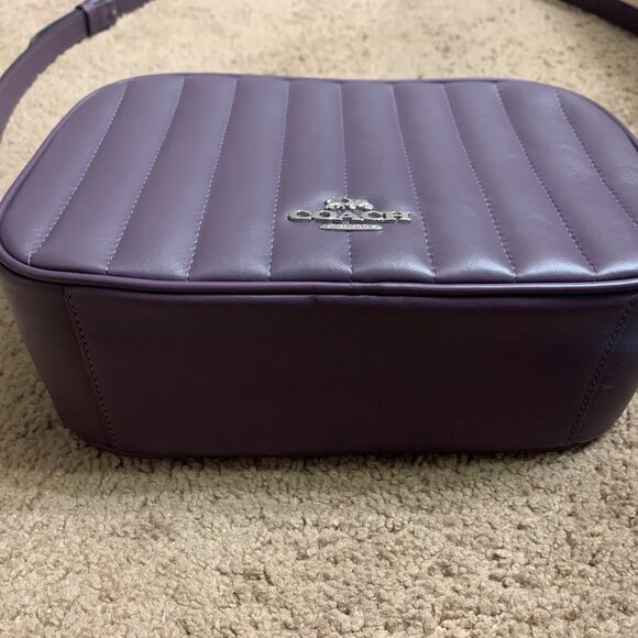 NWT Coach Puffy Linear Quilted Jes Crossbody Bag (Amethyst) - Picture 6 of 12